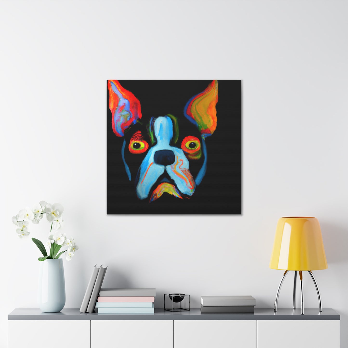 "Boston Terrier Symbiosis" - Canvas