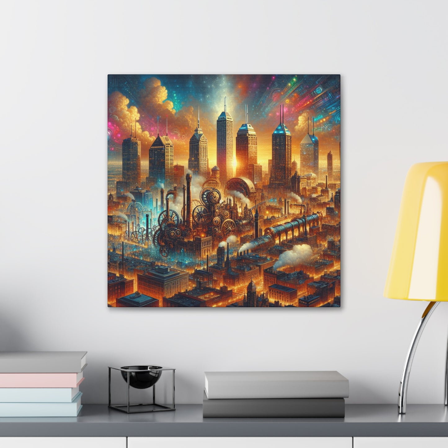 "Steam City's Industrial Dreams" - Canvas