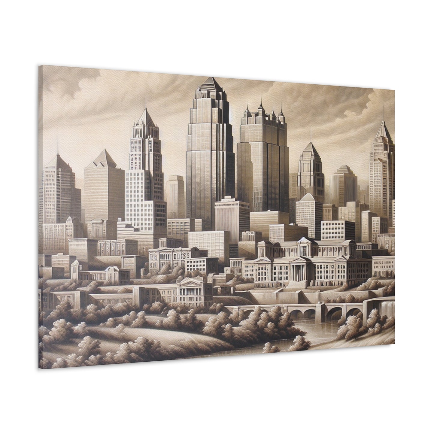 "City Symphony's Renaissance Splendor" - Canvas