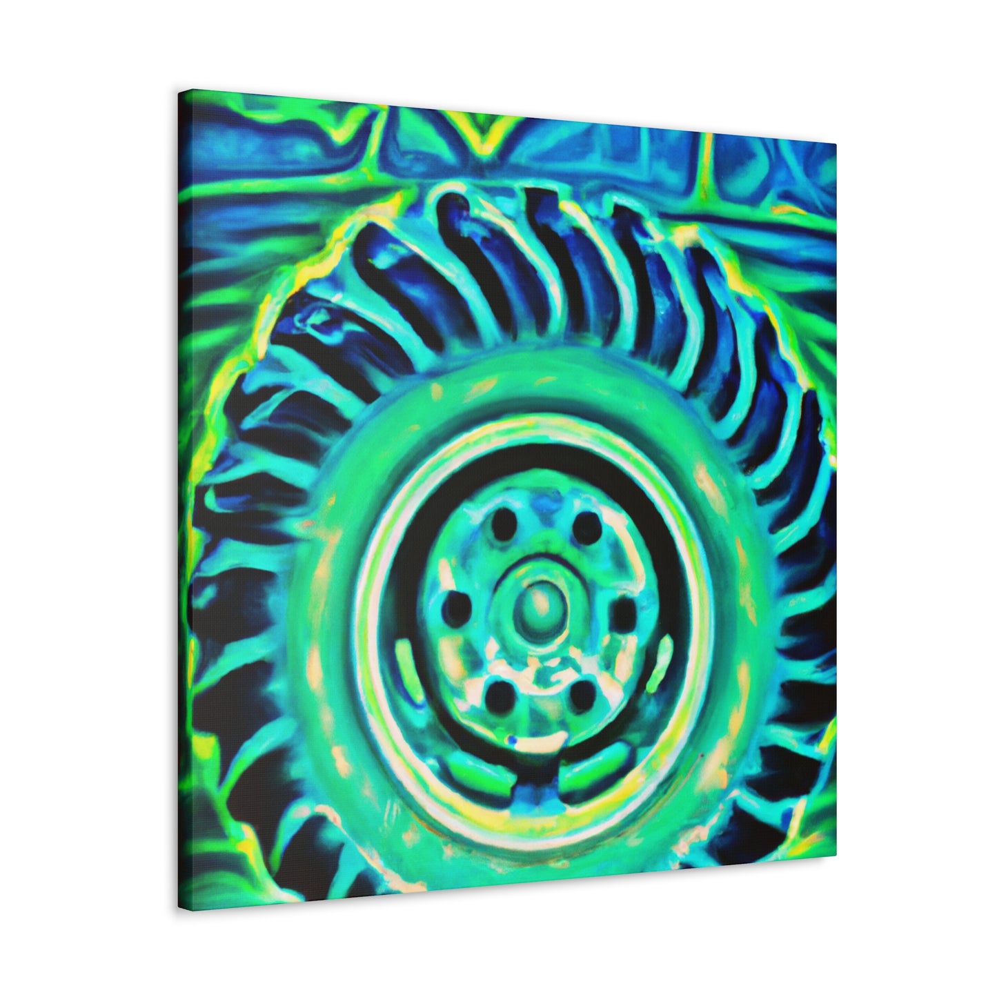 "Tractor Tire Splendor" - Canvas