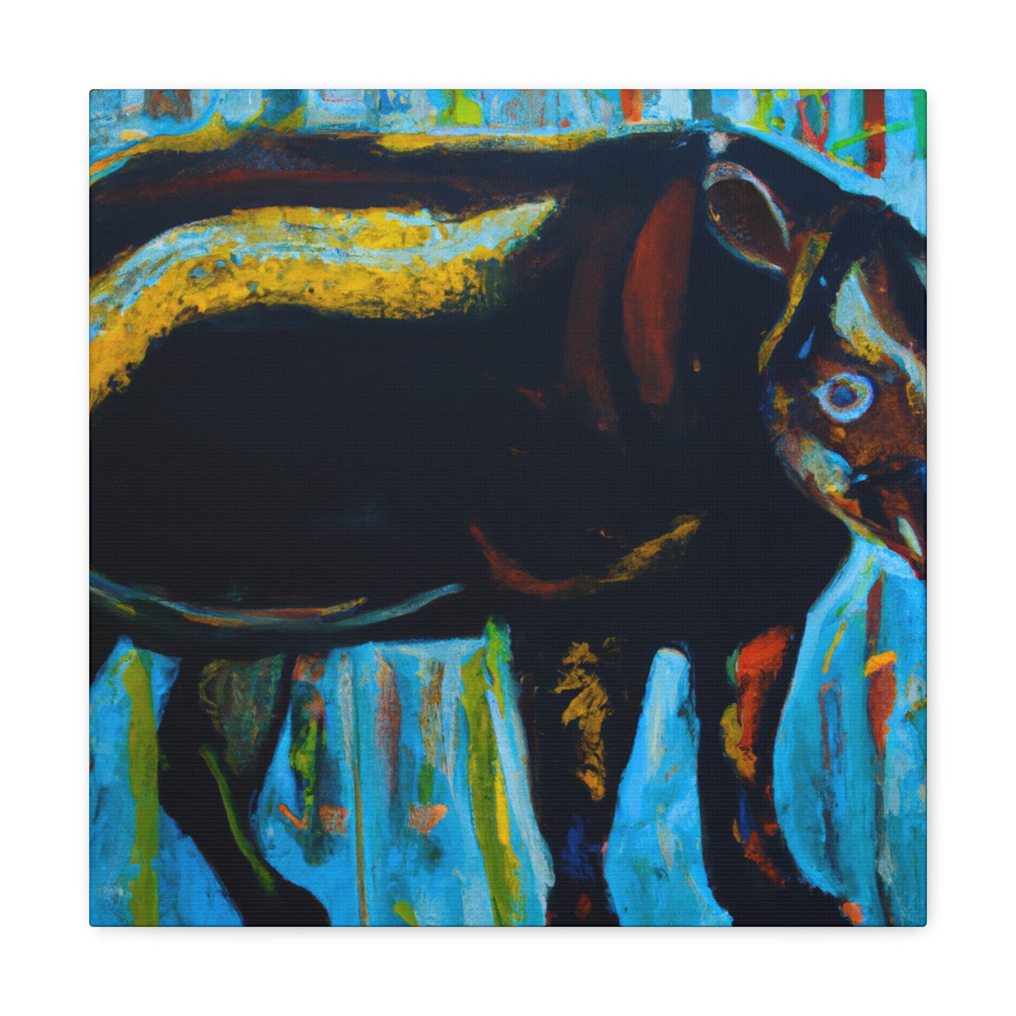 Malayan Tapir Mosaic - Canvas