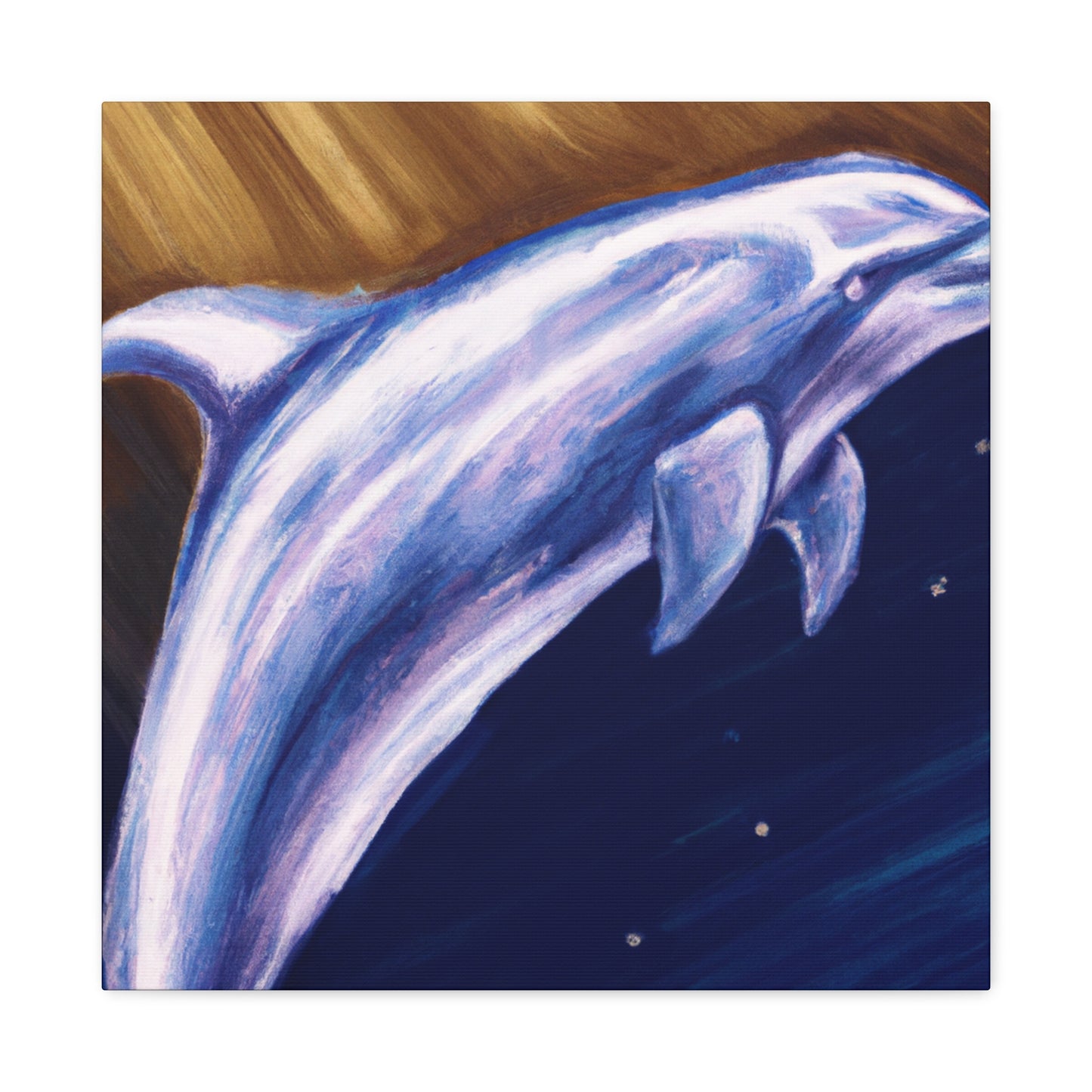 "Dolphin's Joyful Dance" - Canvas