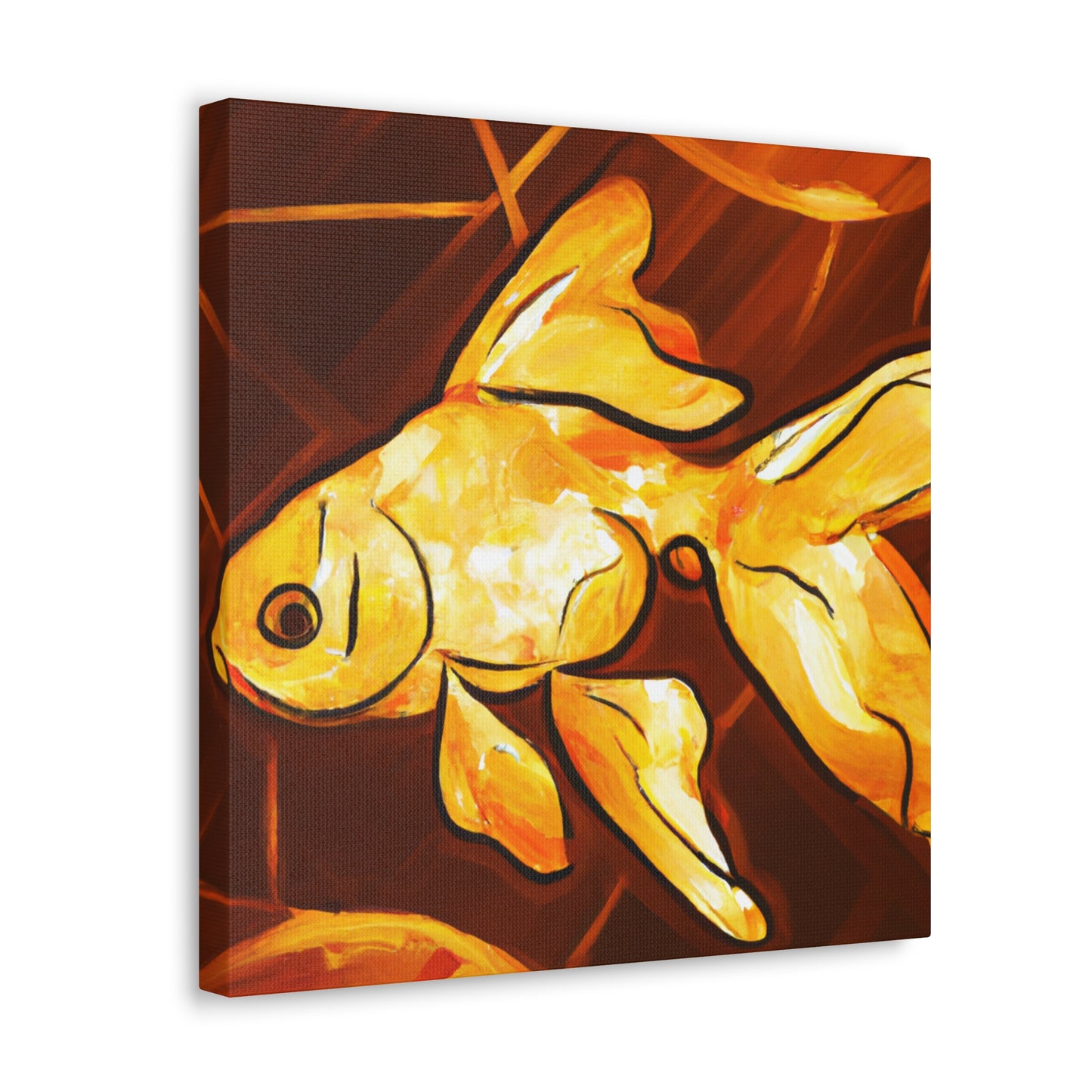 "Golden Glimmer of Goldfish" - Canvas