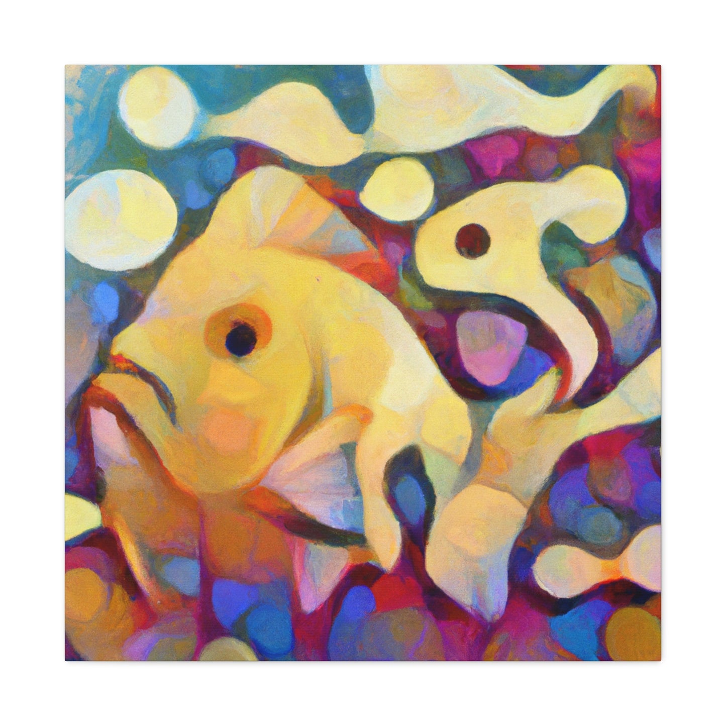 Serene Fish Painting - Canvas