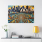 Golden City Silhouette - Canvas