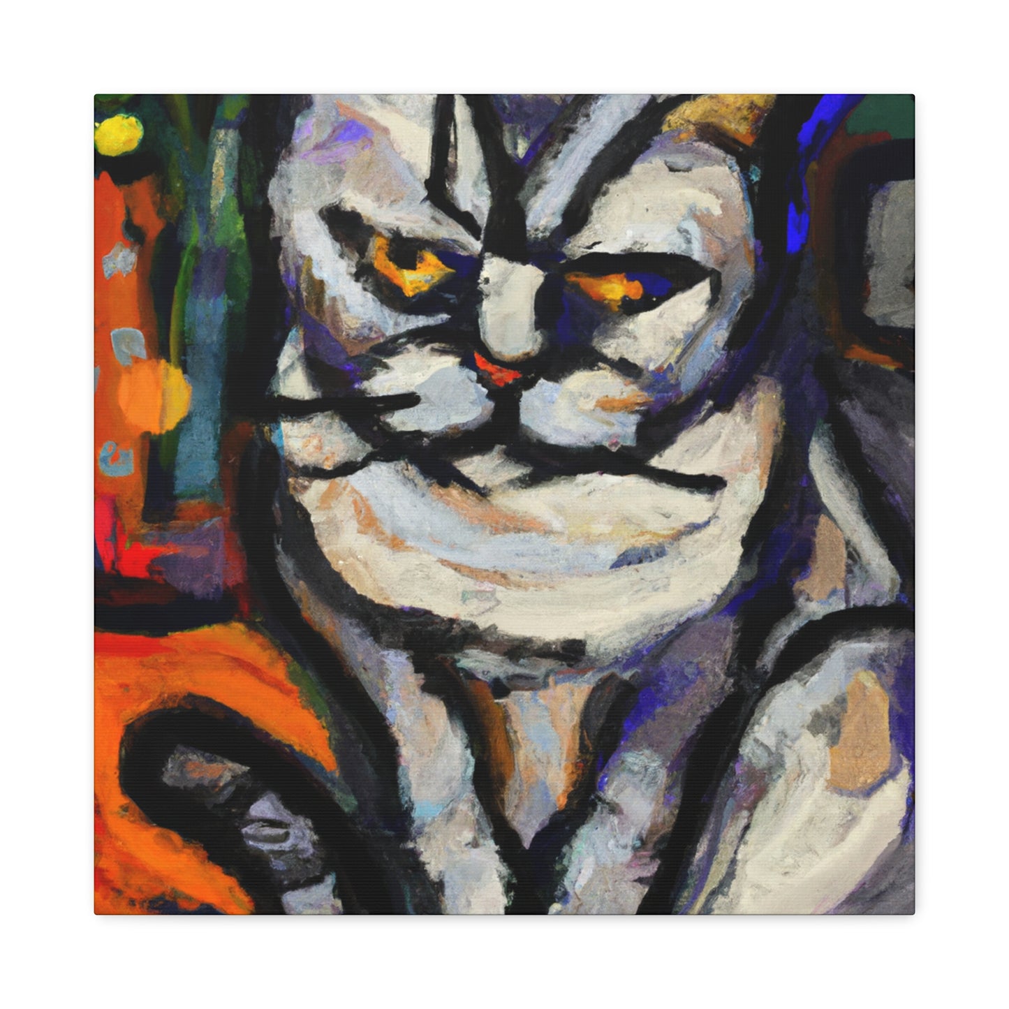 "Feline Expressionist Study". - Canvas