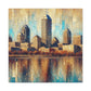 "Vibrant Hoosier Cityscape" - Canvas