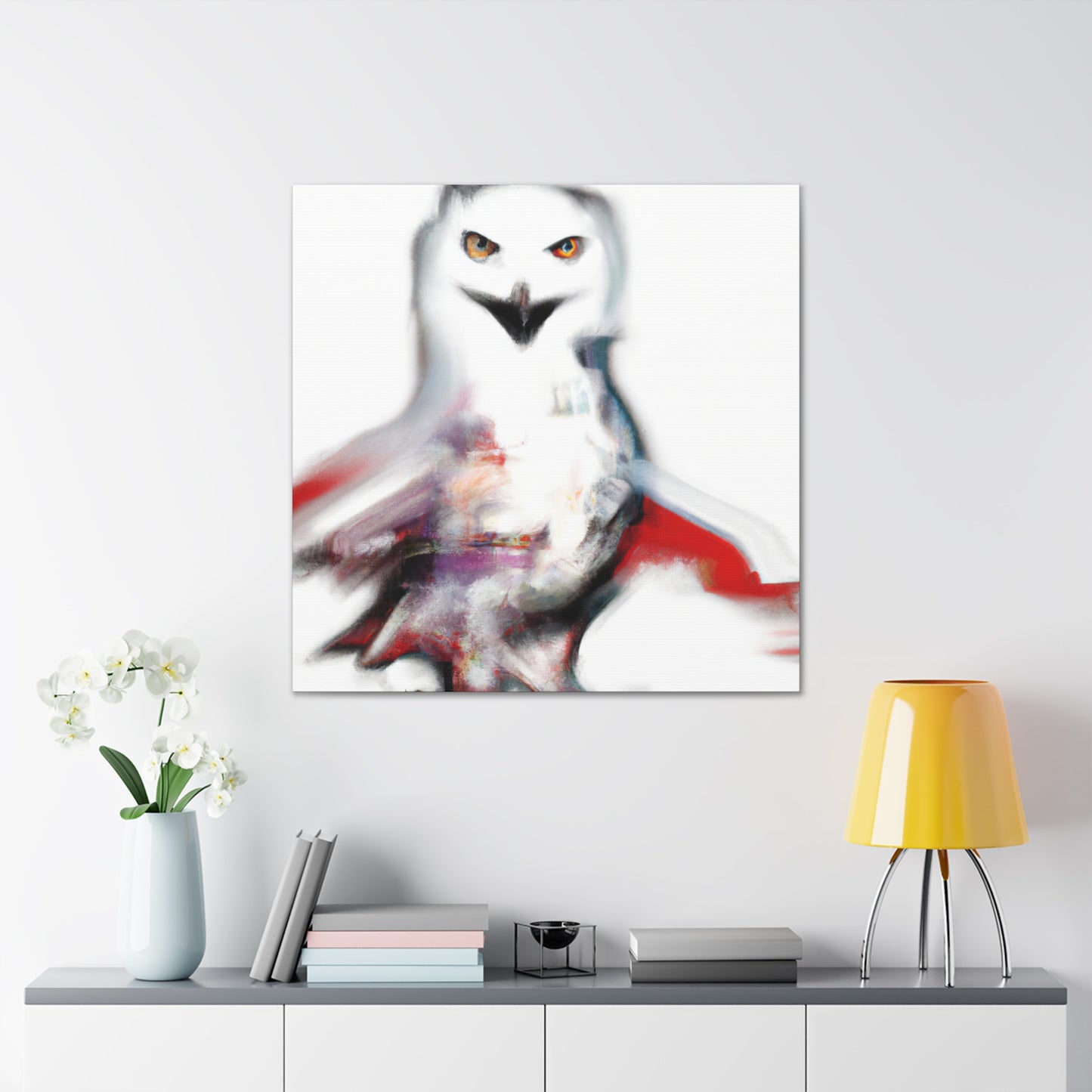 Snowy Owl Abstraction - Canvas