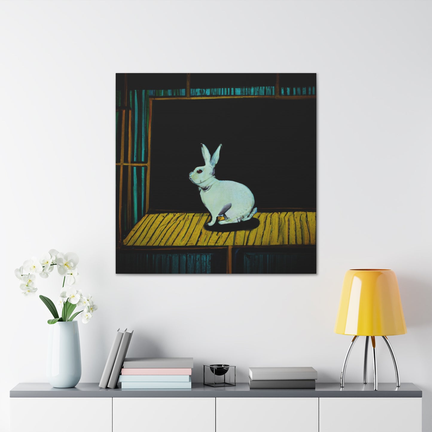 Rabbit in Neutral Tones - Canvas