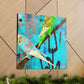 "Parakeets in Flight" - Canvas