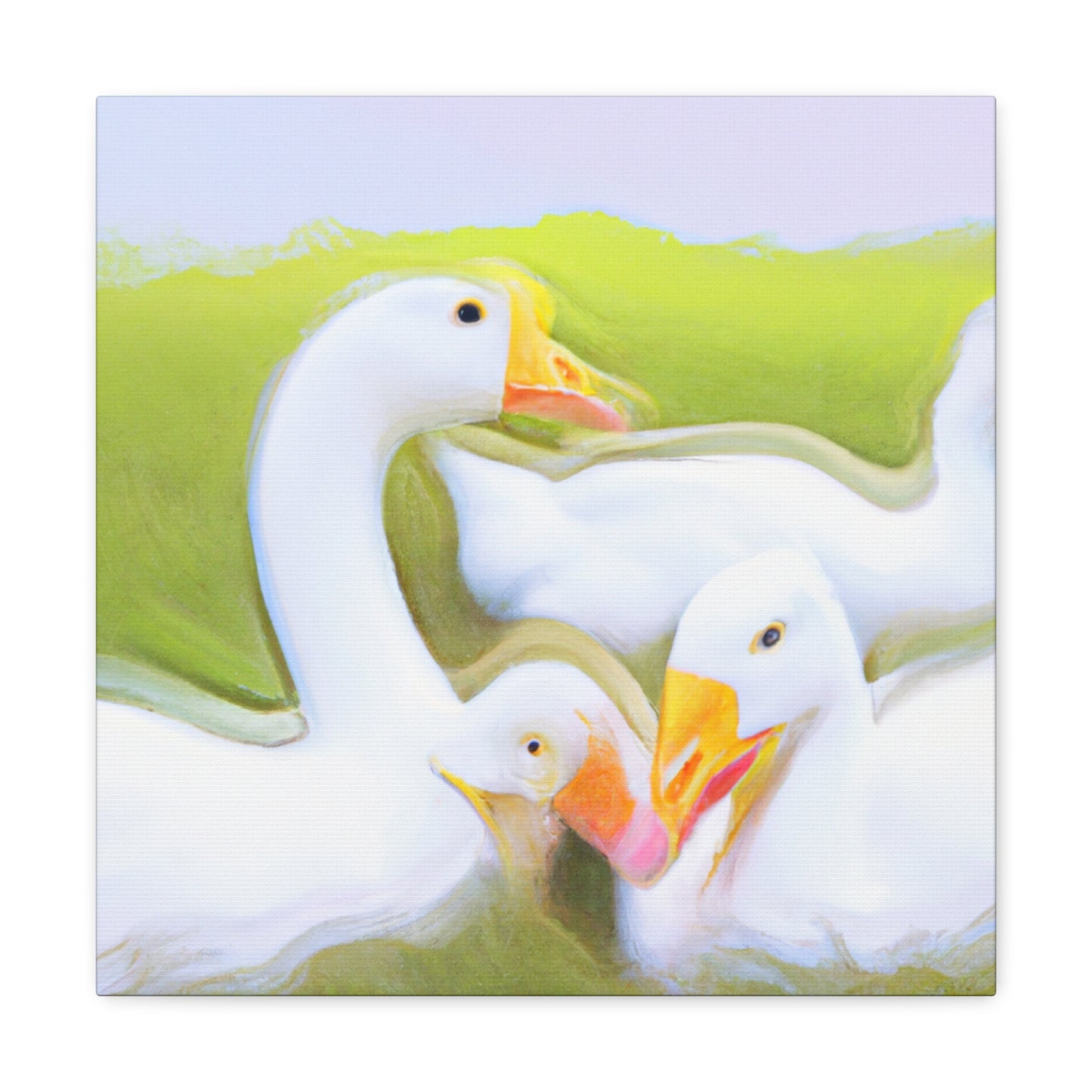 "Gaggle of Geese Flying" - Canvas