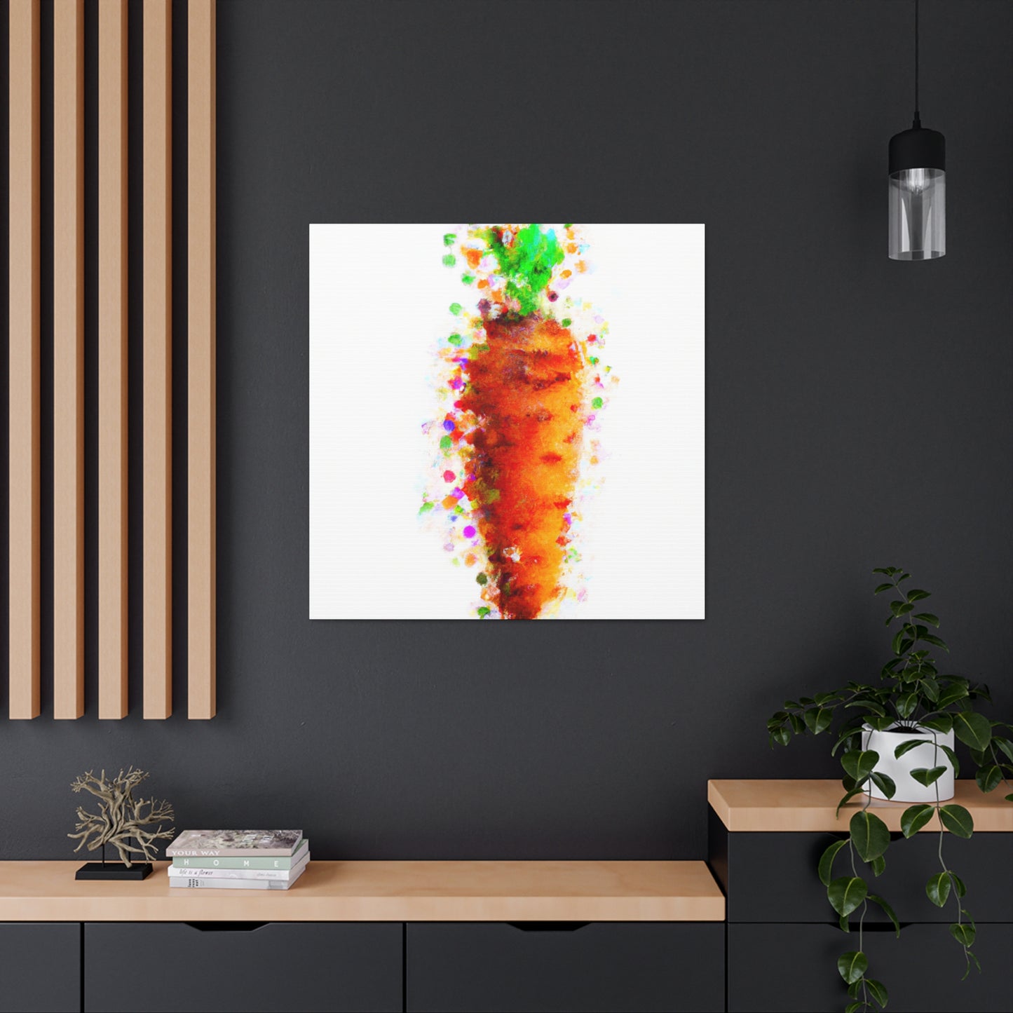 Carrots in Pointillism - Canvas