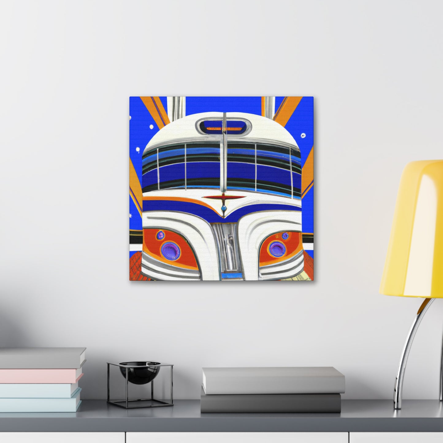 "Bus Goes Art Deco" - Canvas