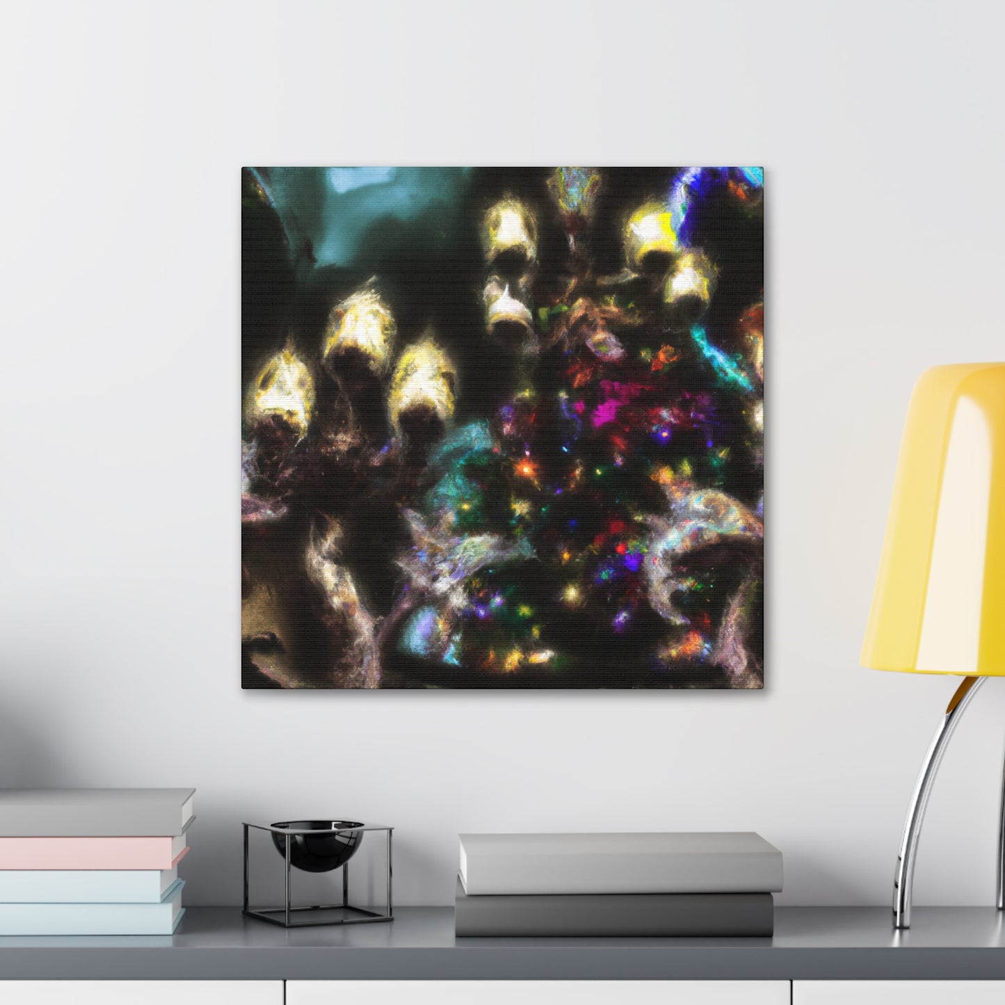 "Christmas Lights Enchantment" - Canvas