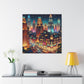 Midnight Metropolis Glow - Canvas