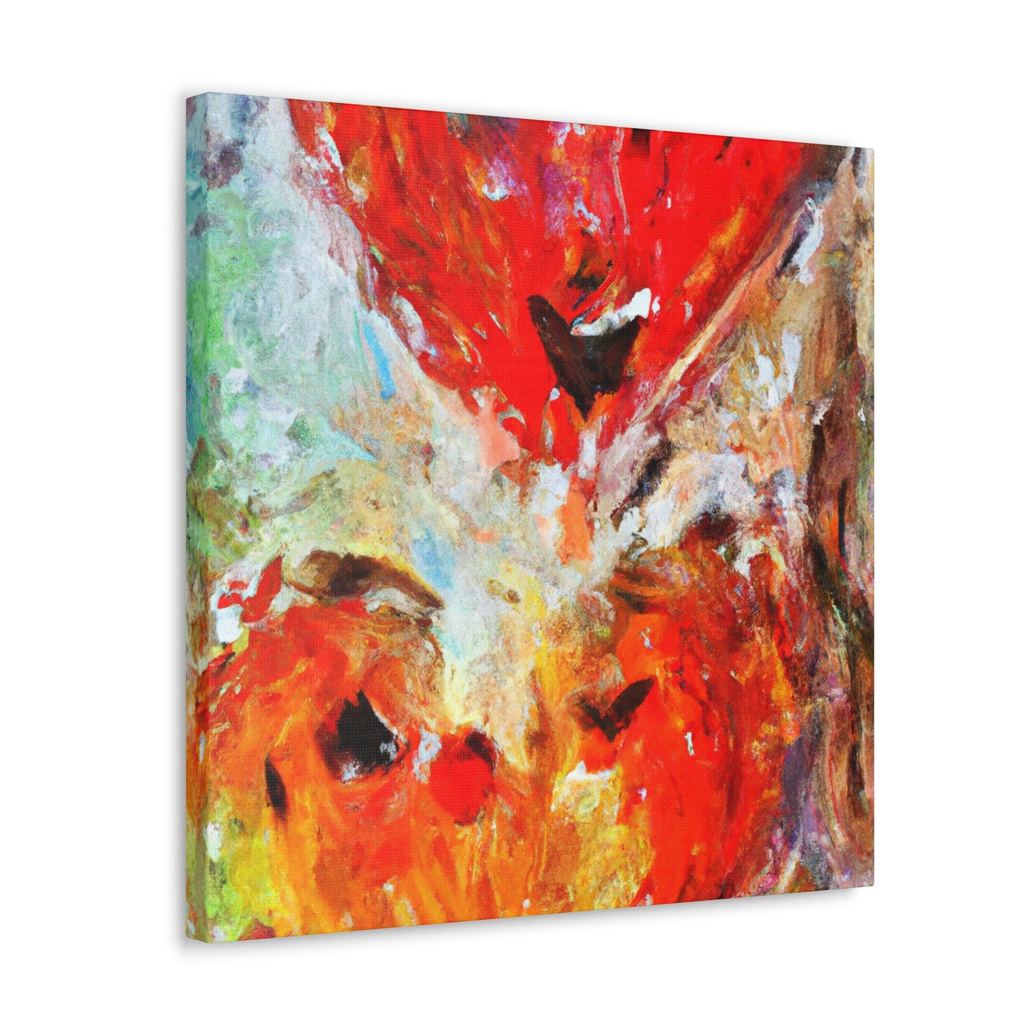 "Cherished Lovebirds Bloom" - Canvas