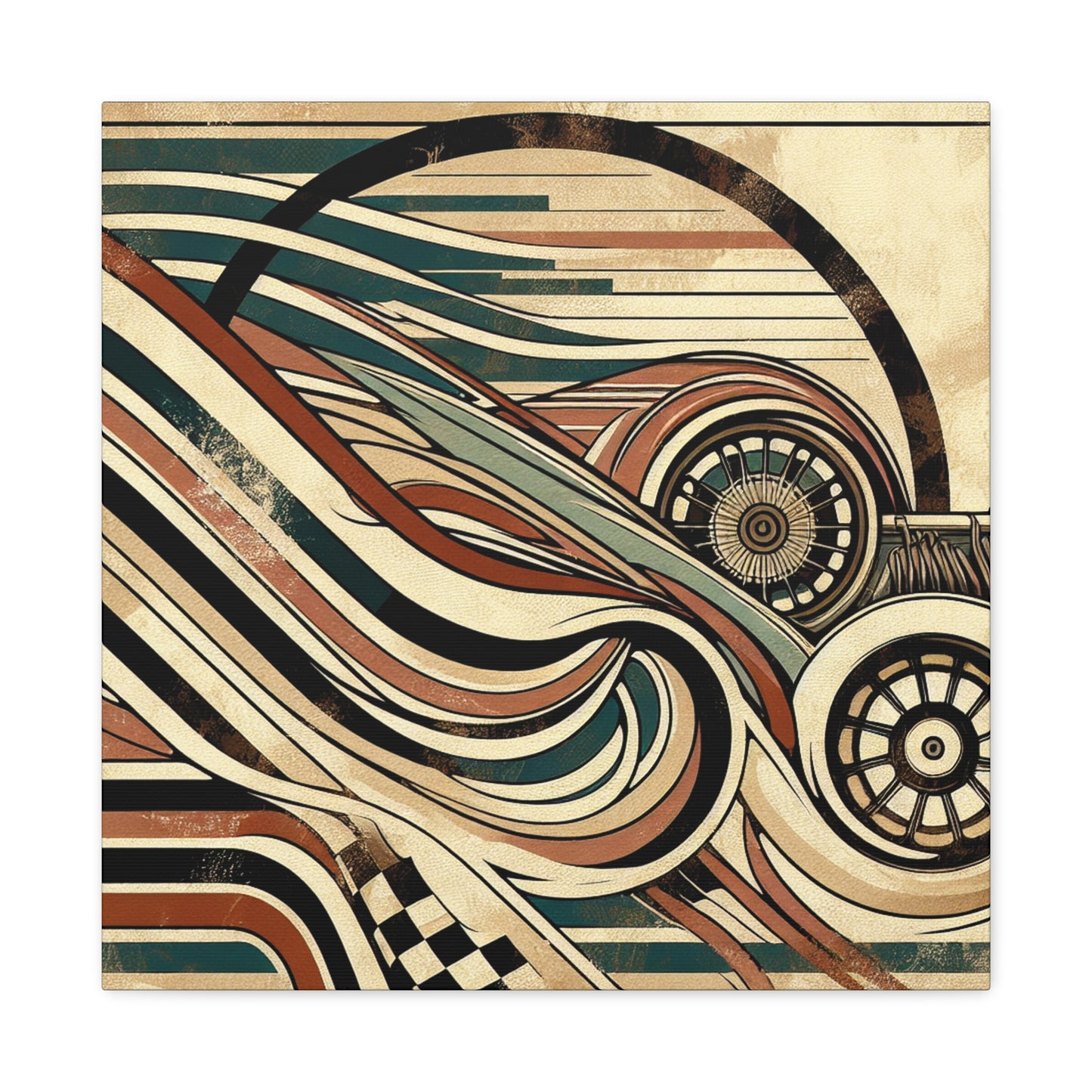 Ethereal Elegance: Racing Streaks - Canvas