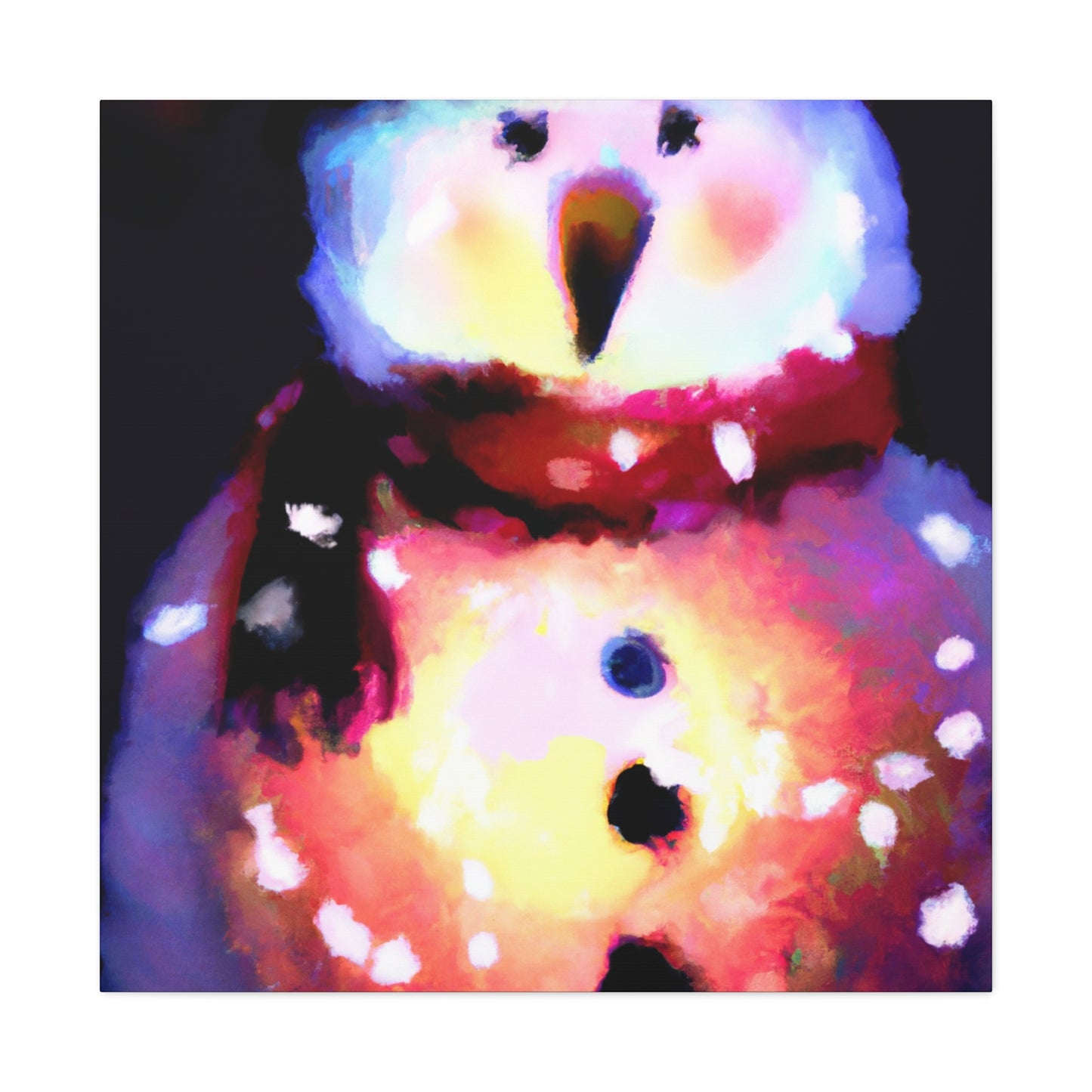 "Snowman in Winter Wonderland" - Canvas