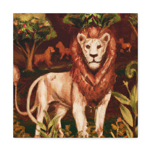 "Lion's Majestic Roar" - Canvas