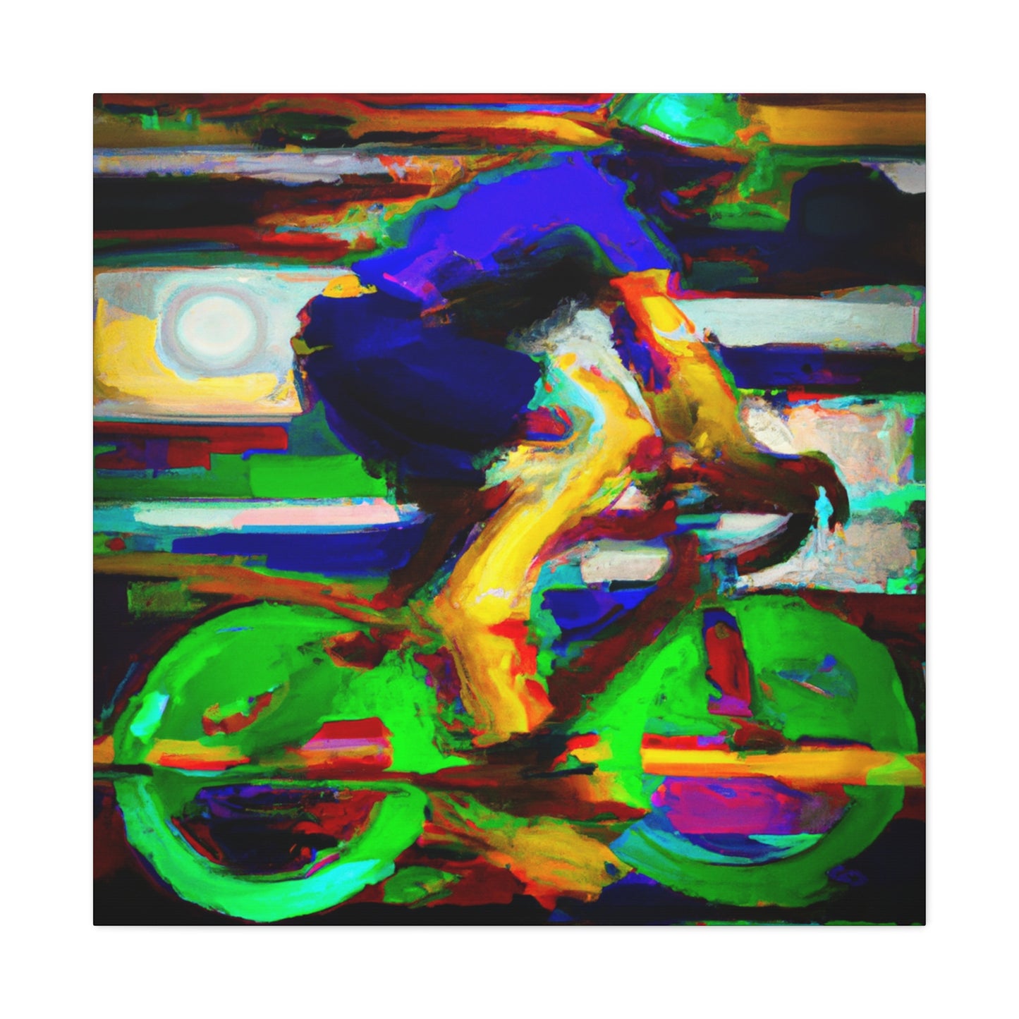 Bicycling Through Nature - Canvas