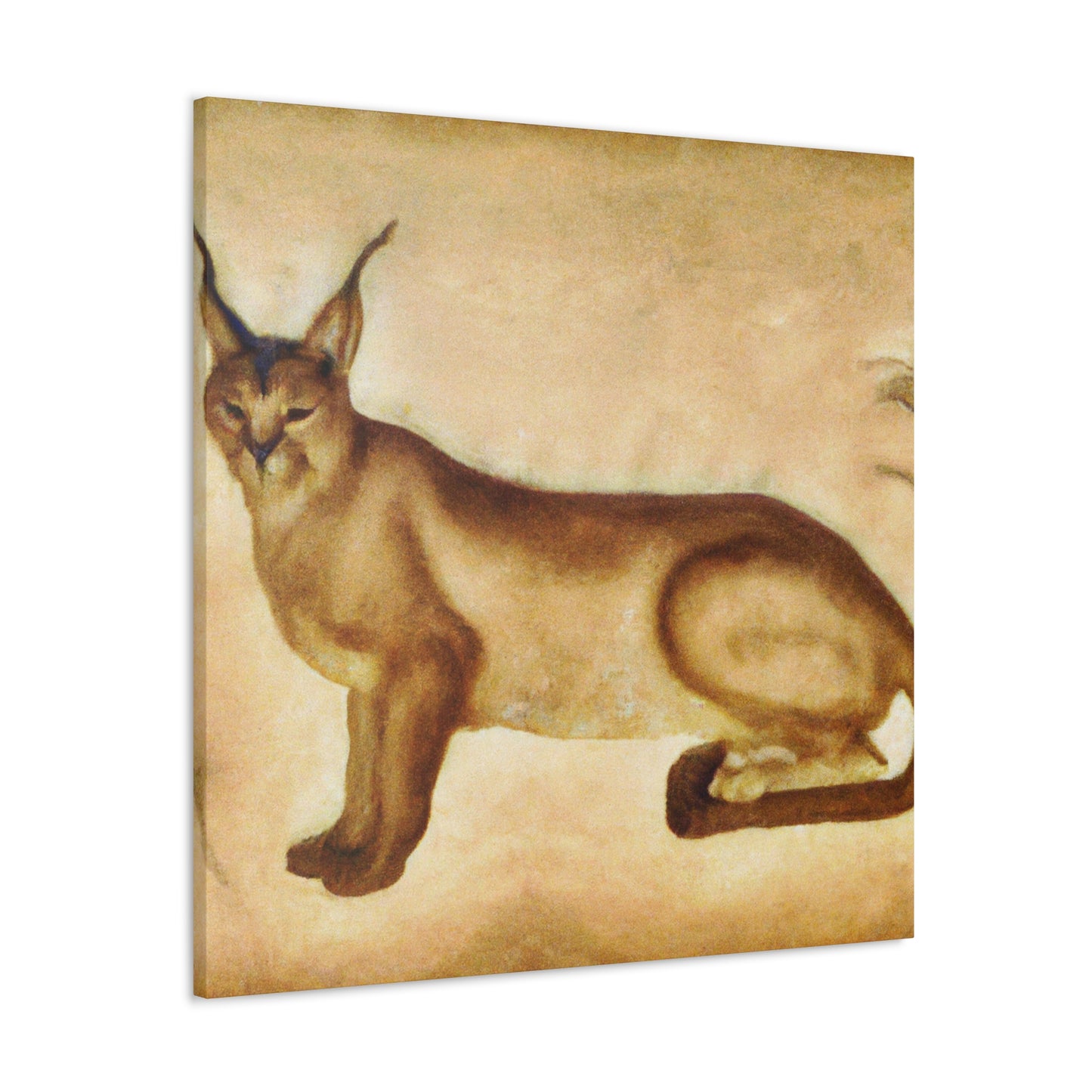 "Caracal in Art Deco" - Canvas