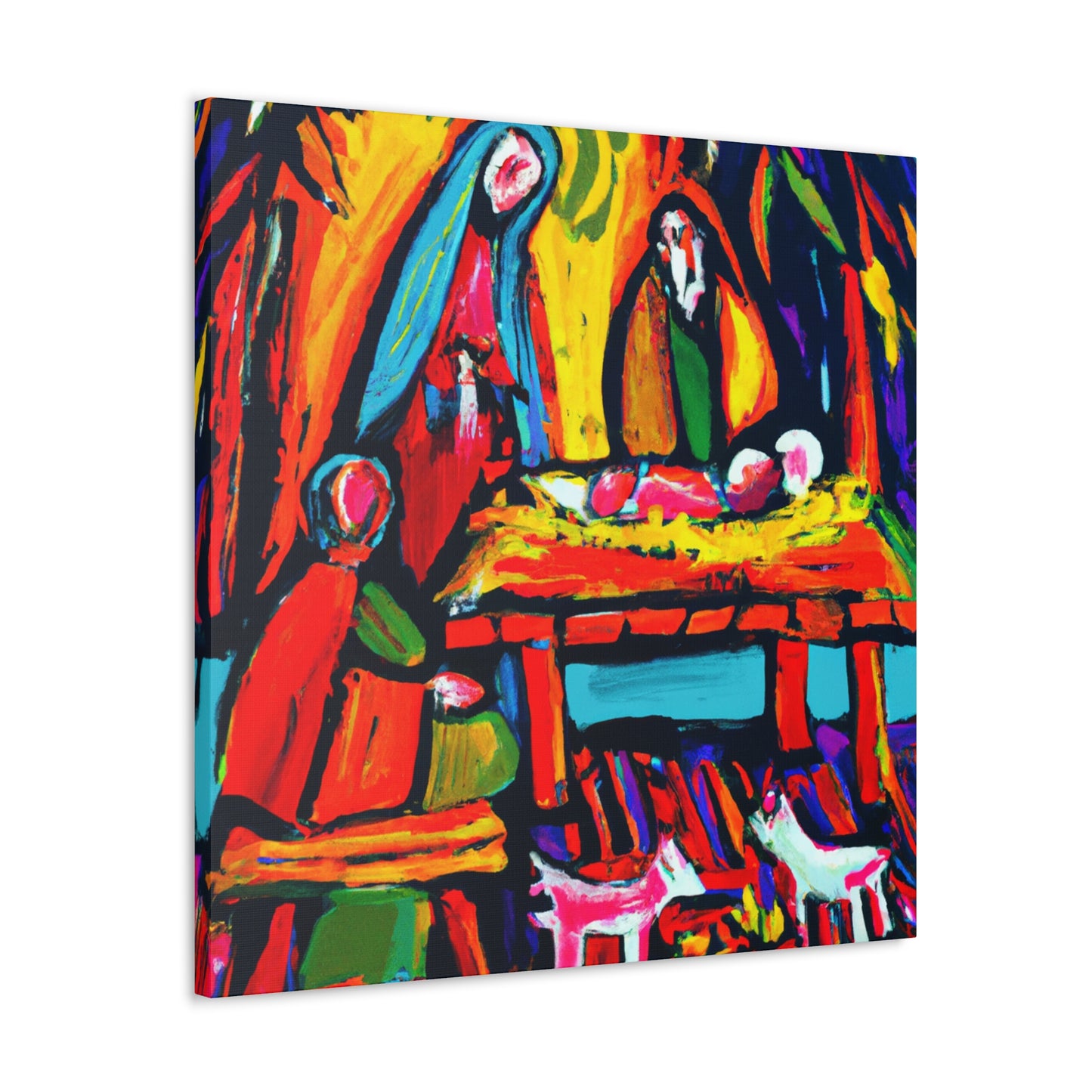 "Manger in Fauvist Hues" - Canvas