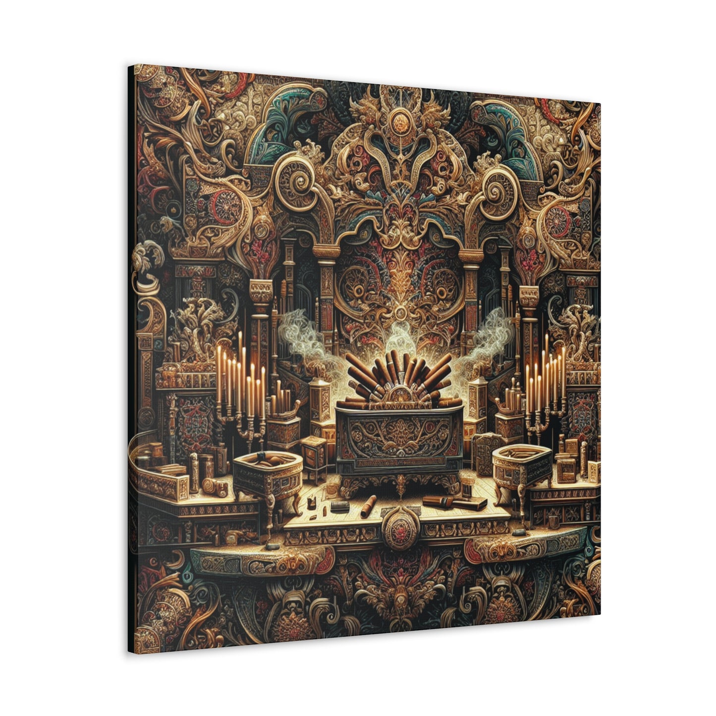 "Opulent Humidor Revelry" - Canvas