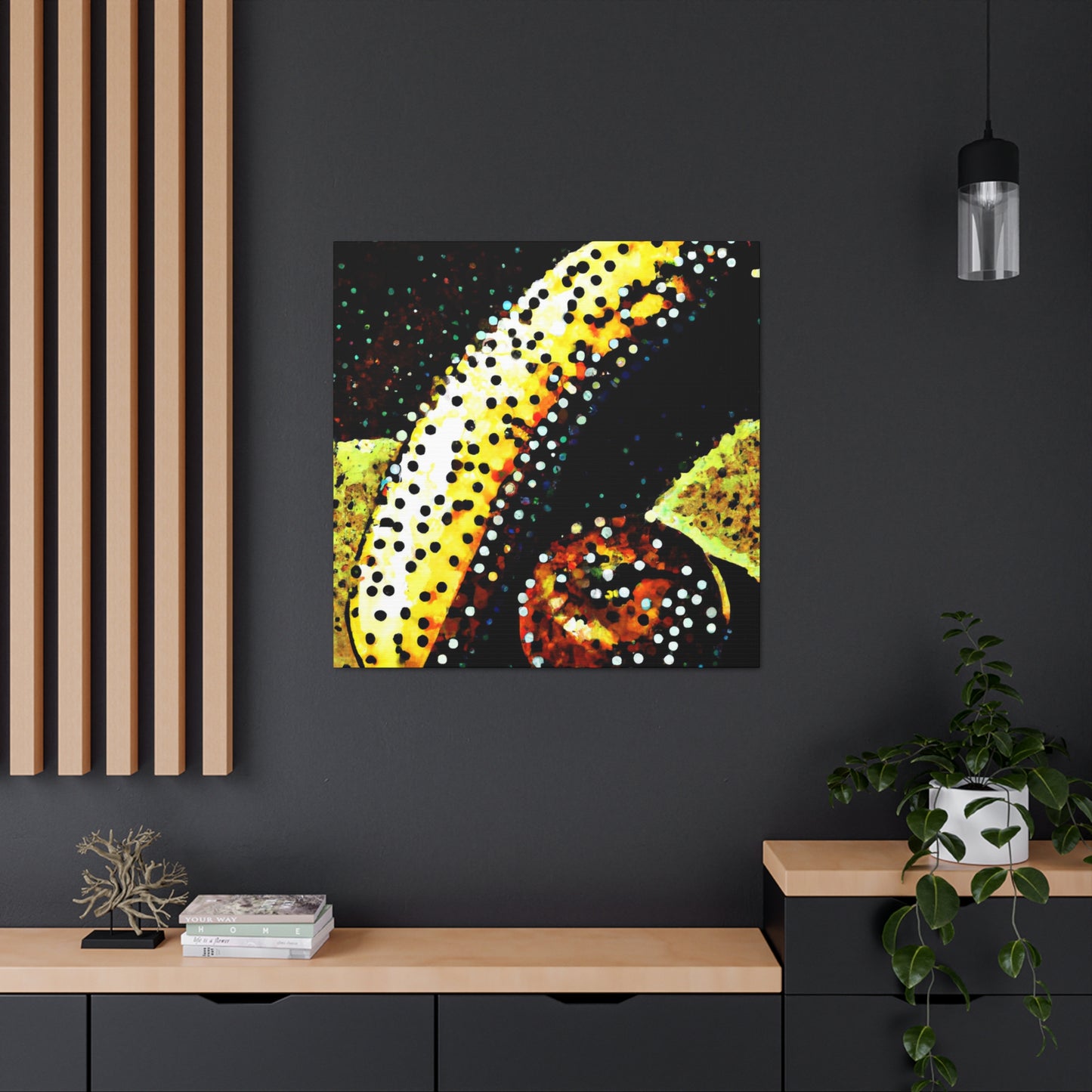 "Bananas in Pointillism" - Canvas