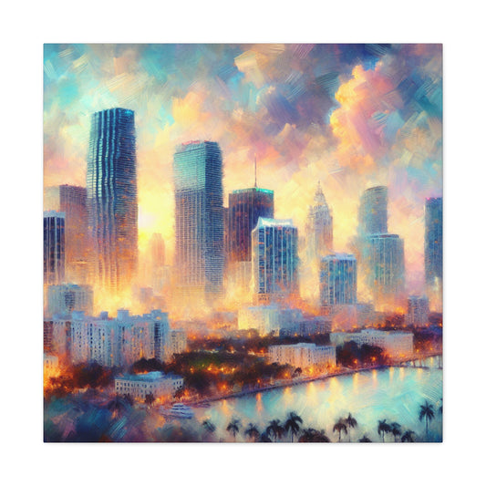 Sunny Miami Reflections - Canvas