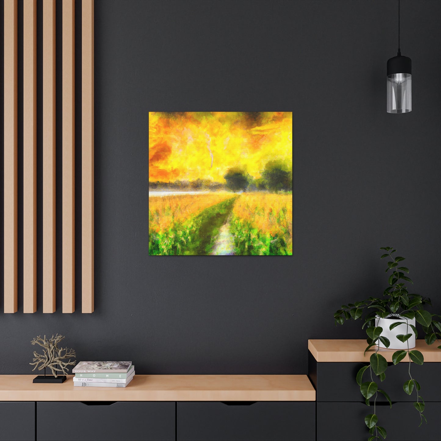 "Cornfield in Moonlight" - Canvas