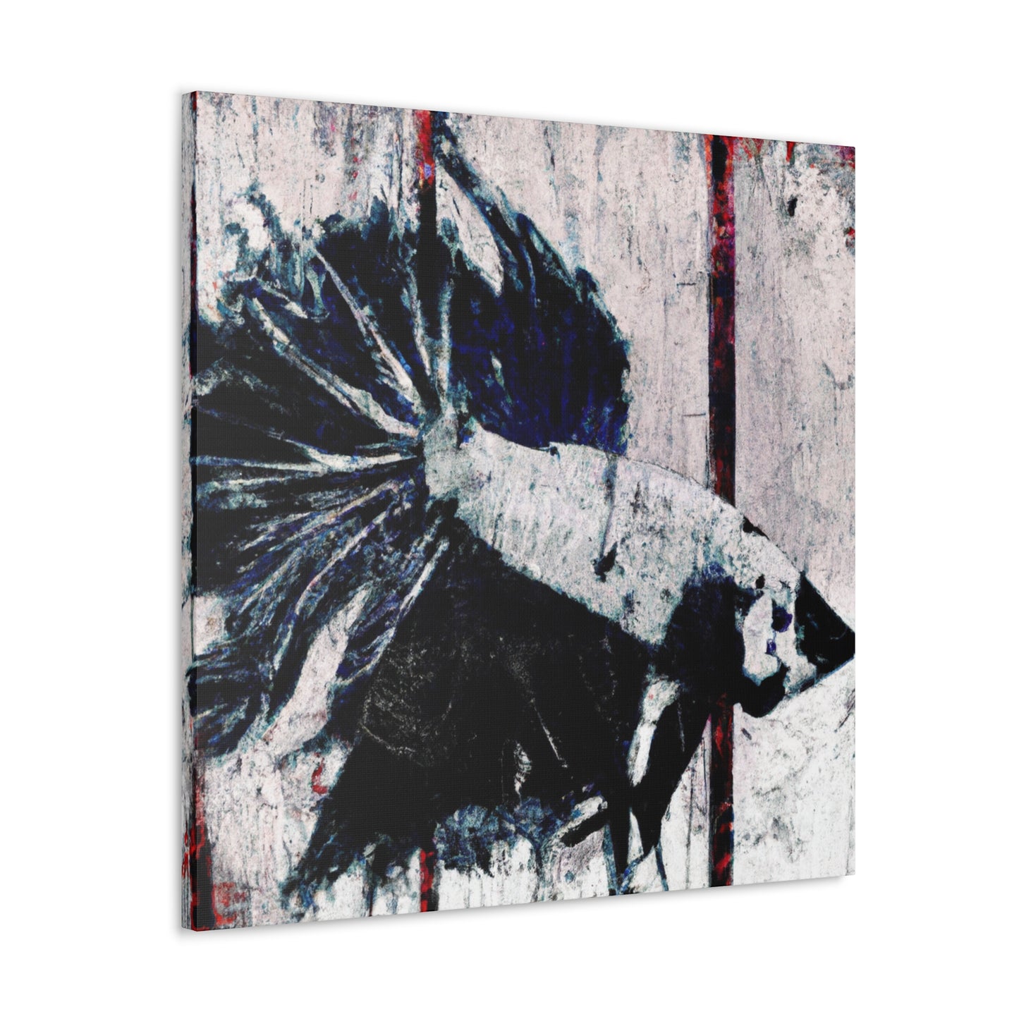 Betta in Golden Hues - Canvas