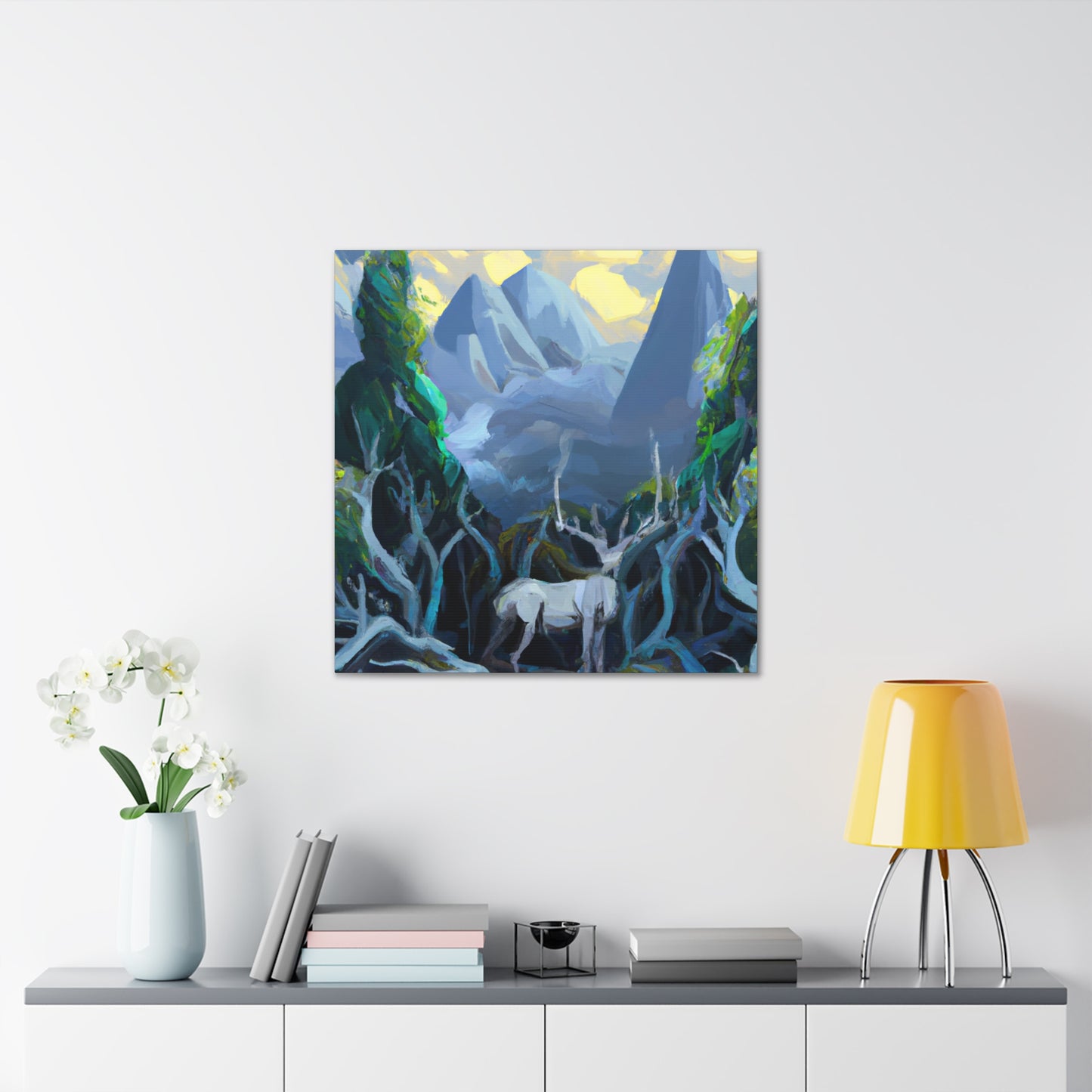 Deer in Monochrome. - Canvas