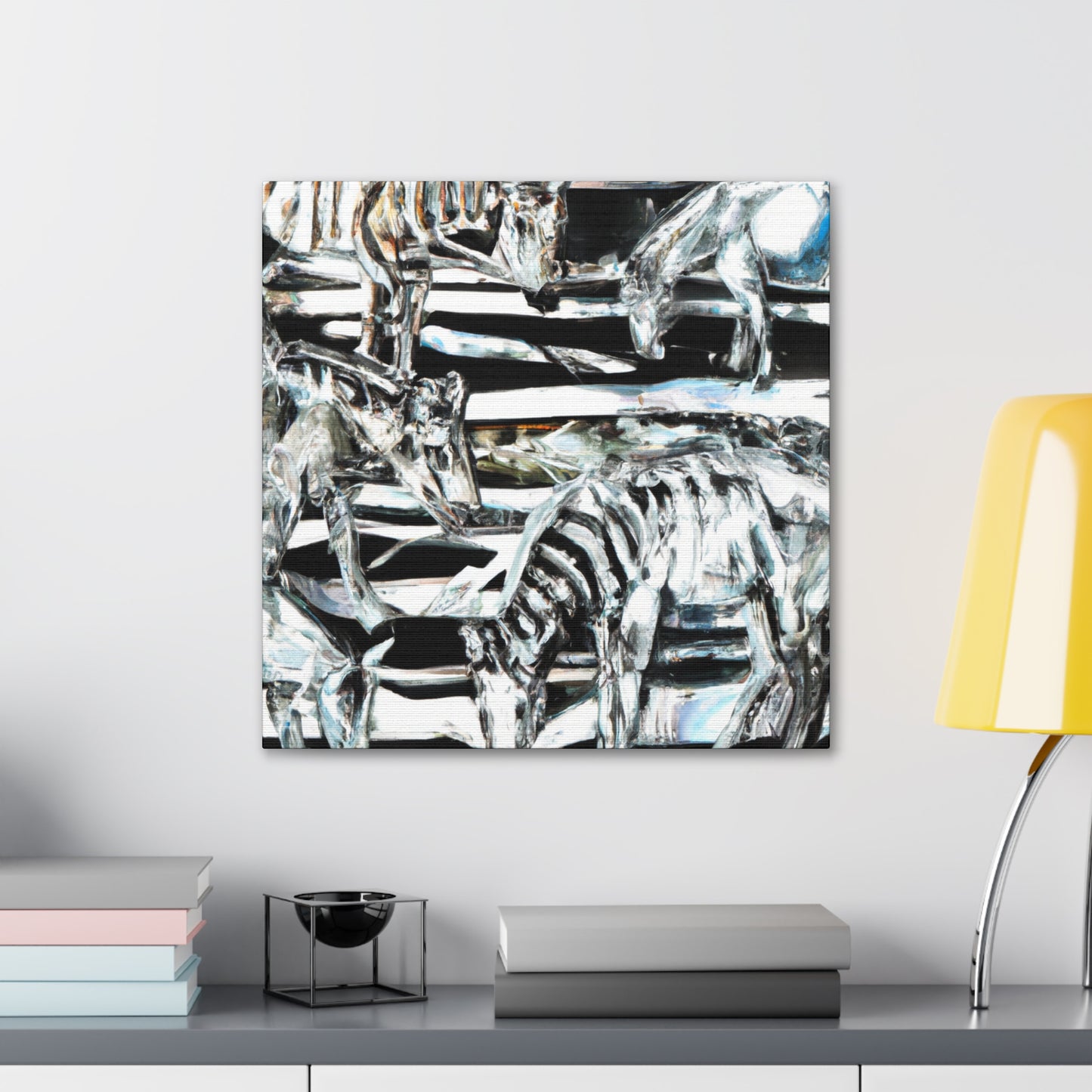 "Zebra's Striped Reflection" - Canvas