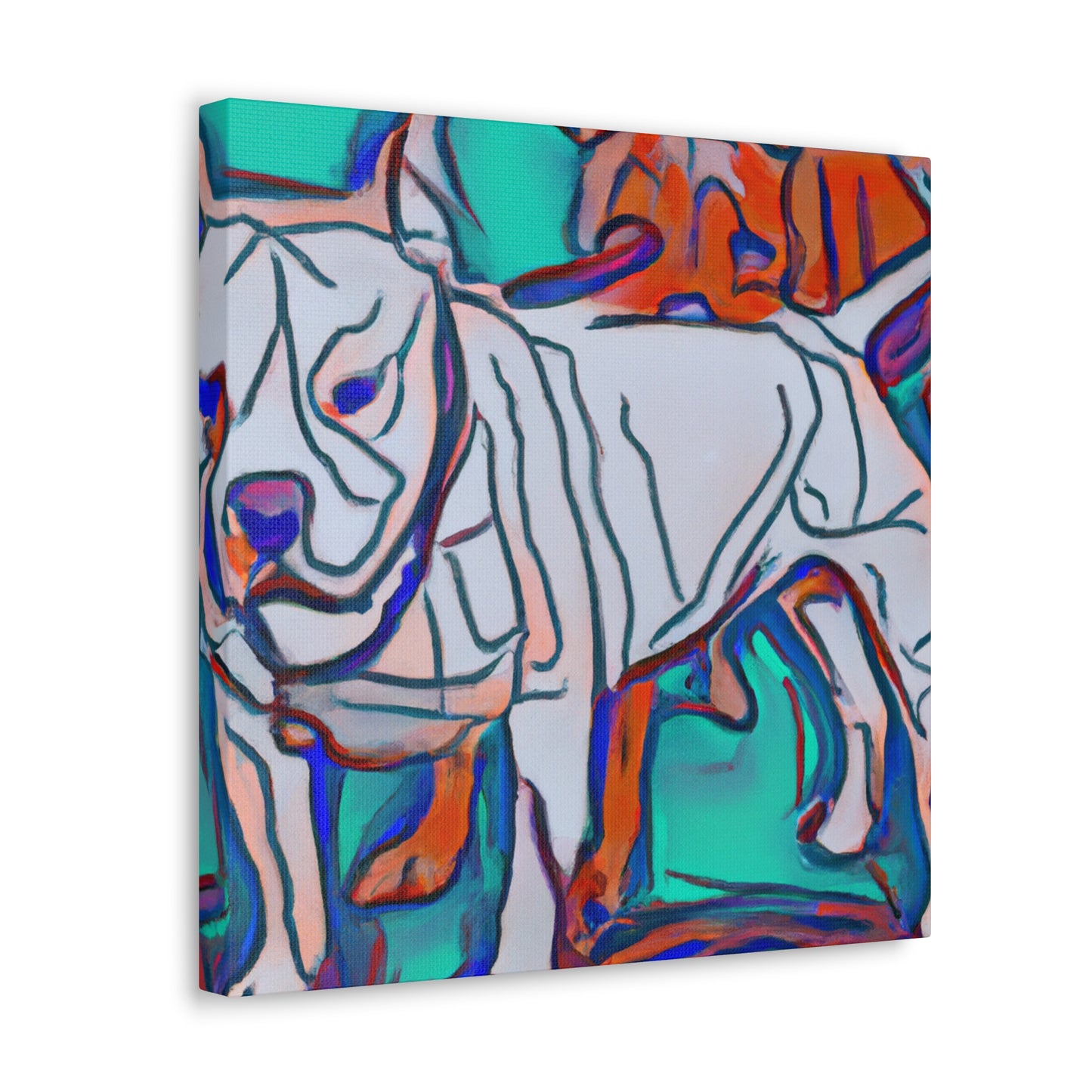 Pitbull Abstract Expressionism - Canvas