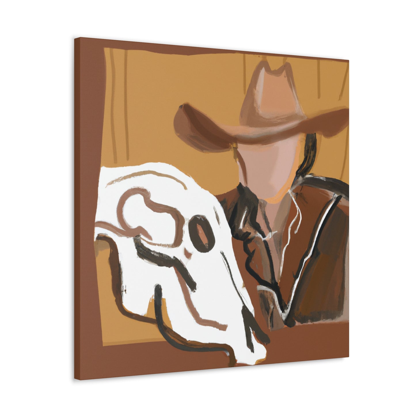 Cow Skull Reflection - Canvas