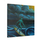 "Surfer on a Wave" - Canvas