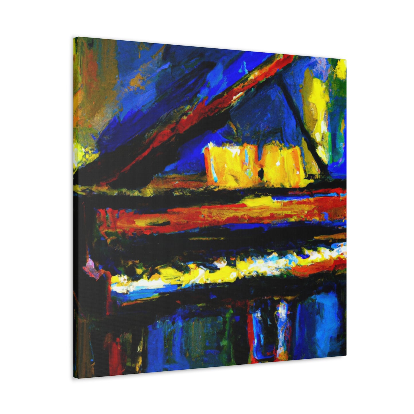 "Piano in Moonlight Reverie" - Canvas