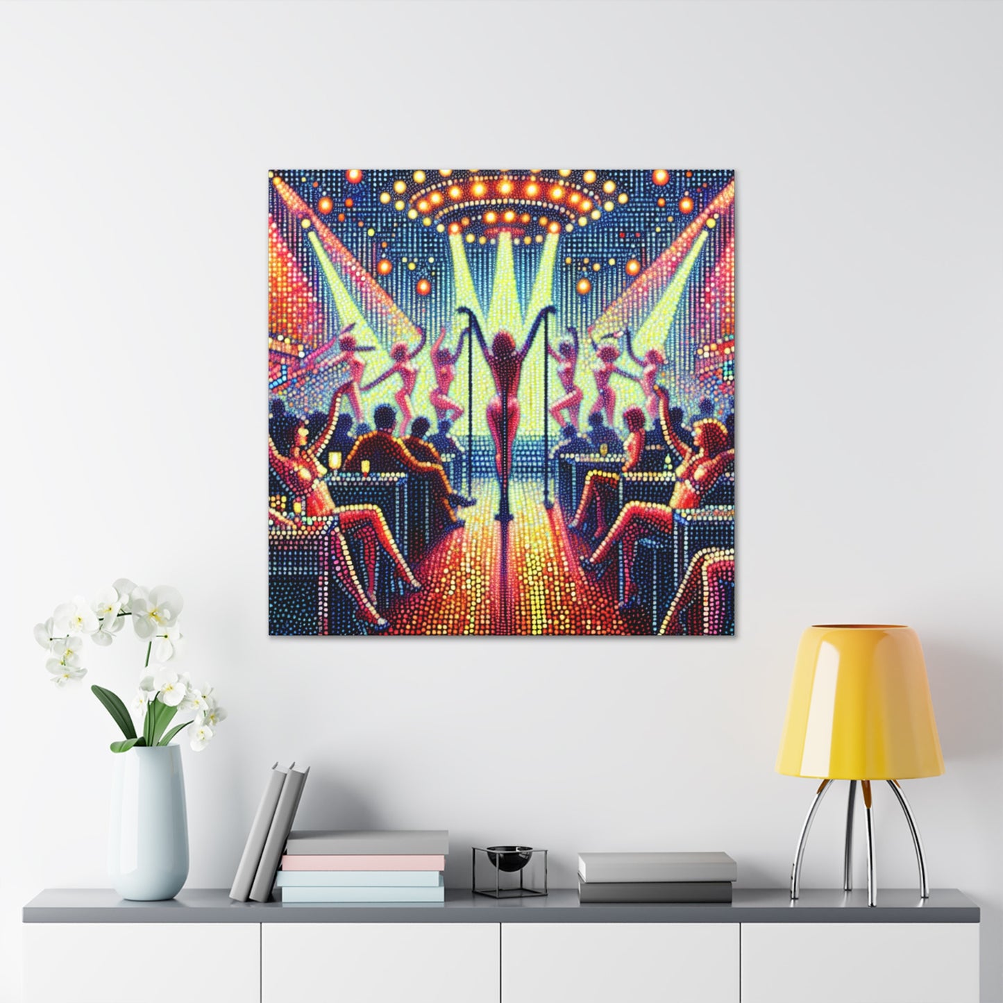 "Vibrant Cabaret Nights" - Canvas