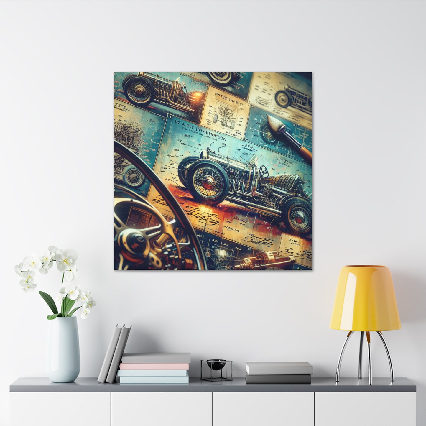 Revolutionary Automotive Patent Art - Canvas