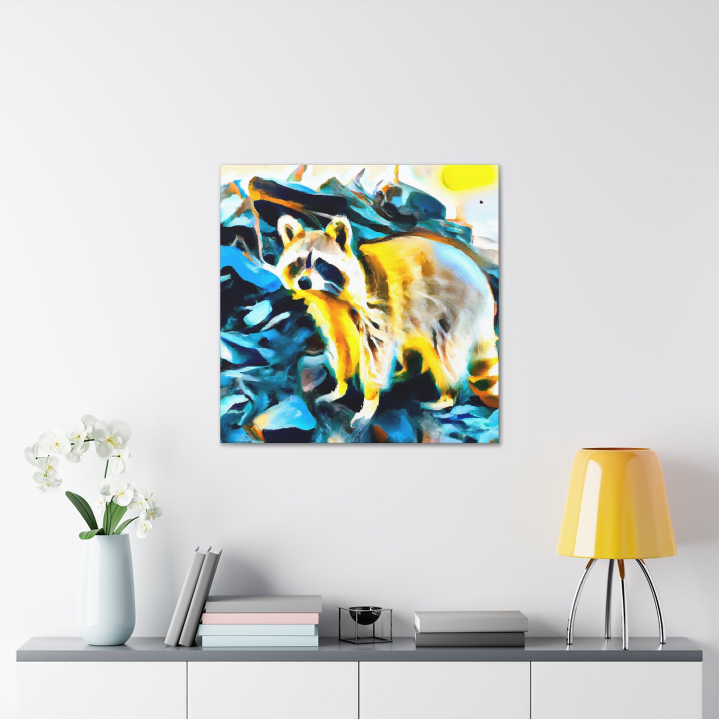 "Raccoon's Abstract Regale" - Canvas