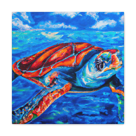 Sea Turtle Morning Glory - Canvas