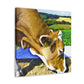 "Jersey Cow in Perspective" - Canvas