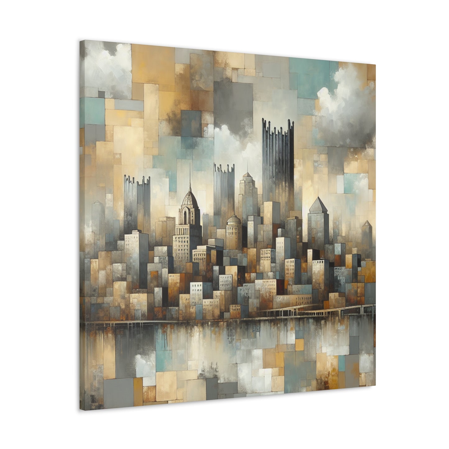 "Pittsburgh through Lavish Brocade" - Canvas