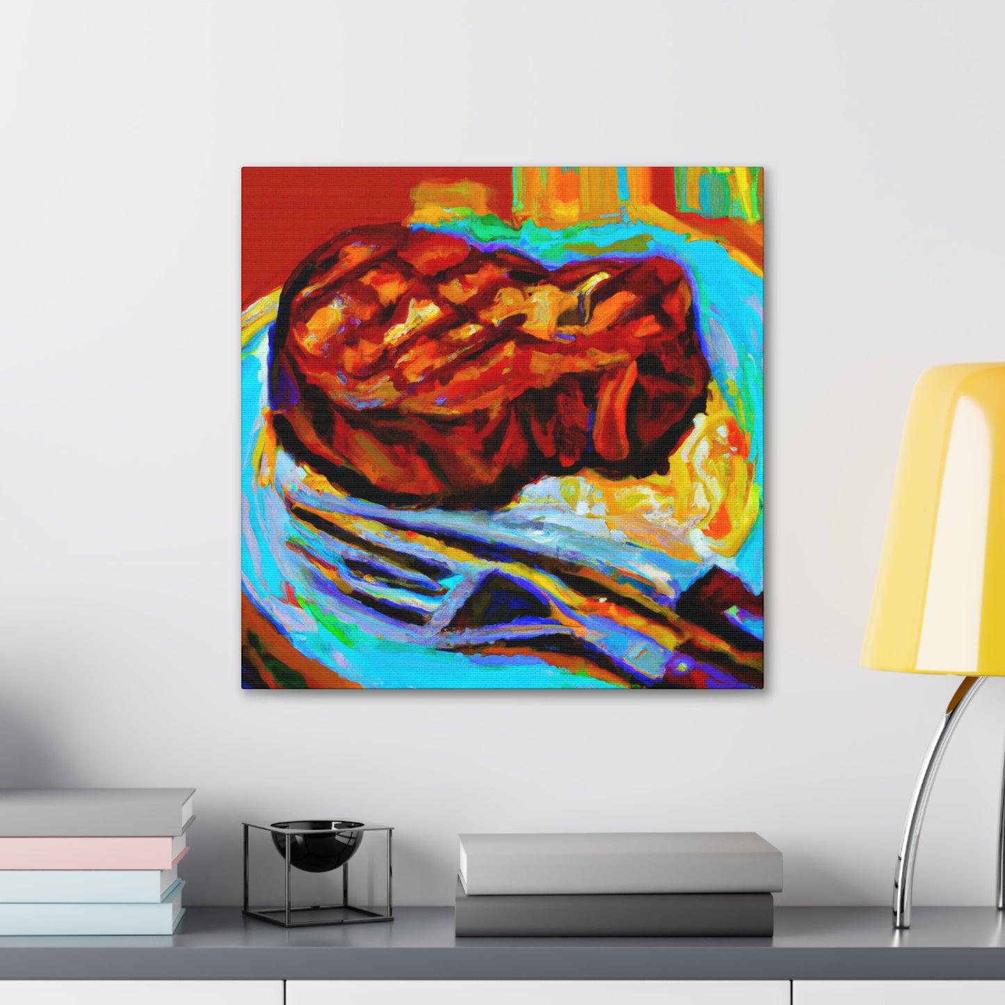 Grilled Steak Fauvism - Canvas