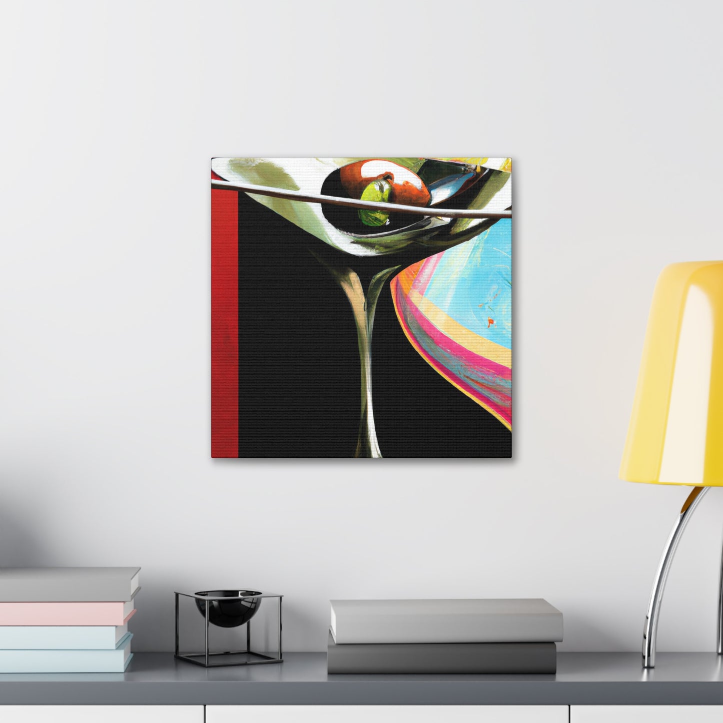 "Martini: Surreal Sip" - Canvas