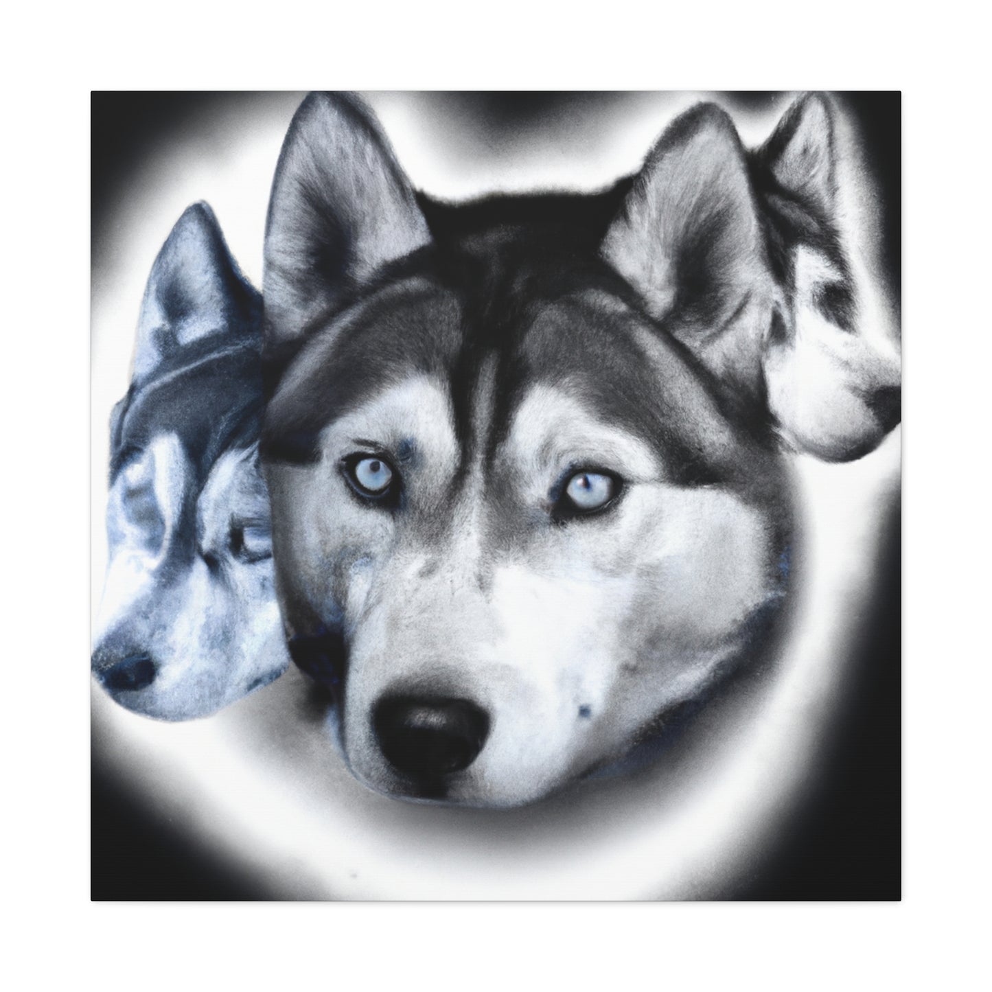 "Siberian Husky Reflection" - Canvas