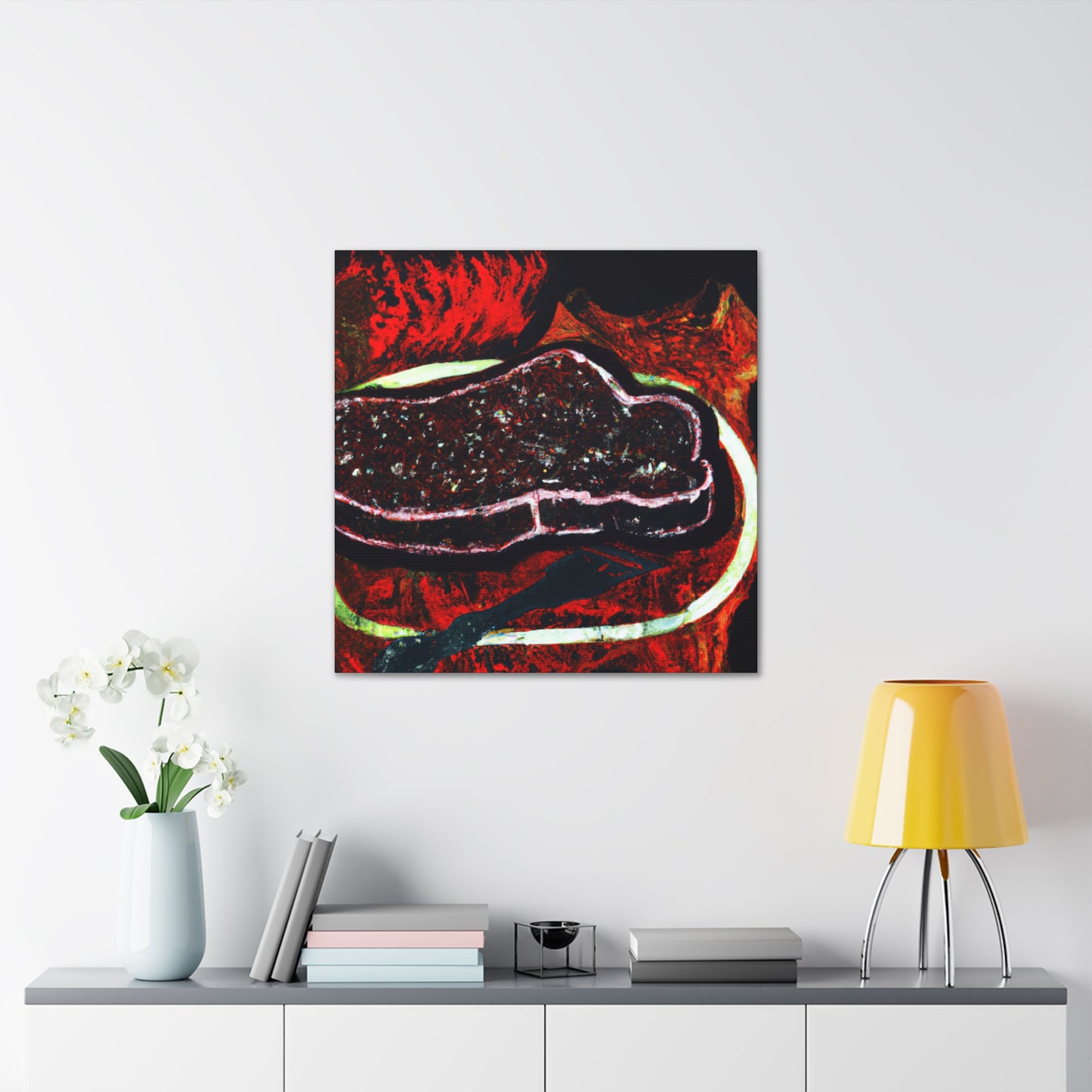 Steak in Street Art - Canvas