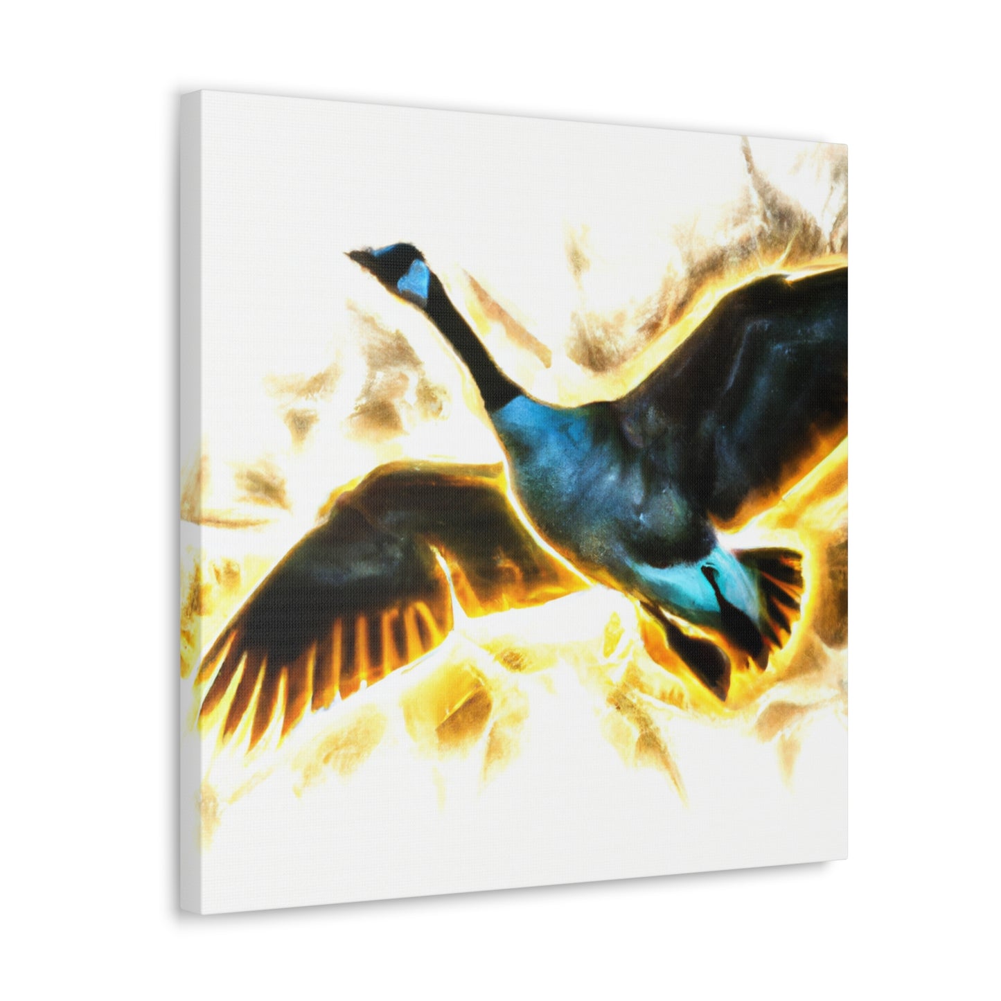 "Canadian Goose Flight Textures" - Canvas