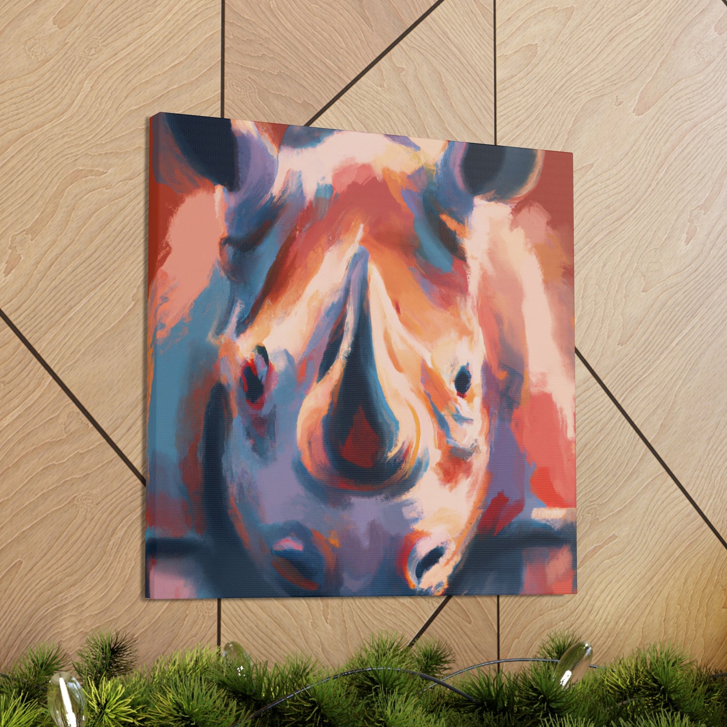 "Rhinoceros Majesty Dazzling" - Canvas