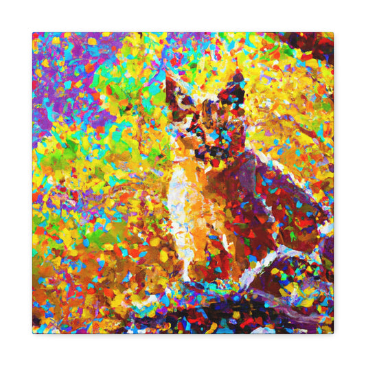 "Cougar in Pointillism" - Canvas